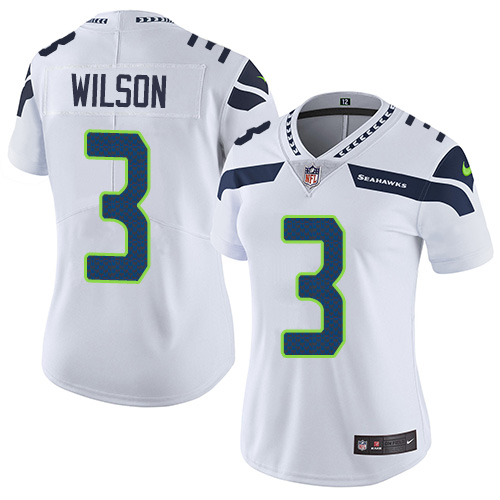 2019 Women Seattle Seahawks 3 Wilson white Nike Vapor Untouchable Limited NFL Jersey